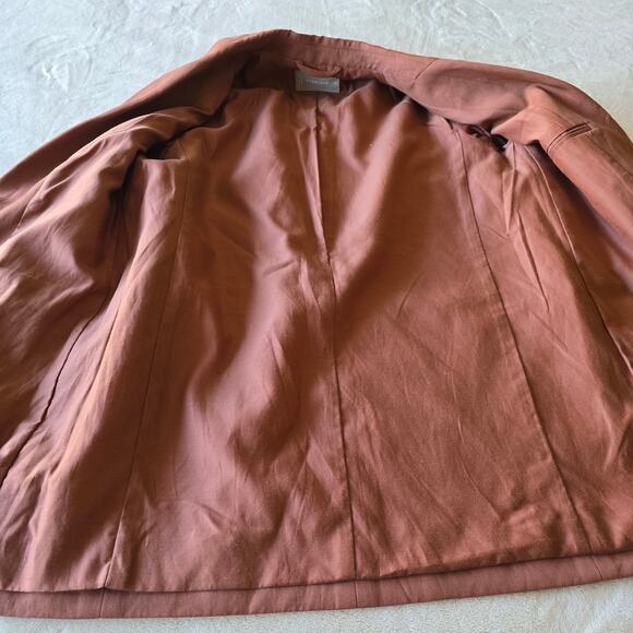 Everlane Oversized Blazer Clay Rust Linen Sz 00 Minimalist OfficeChic Layering - Picture 7 of 10